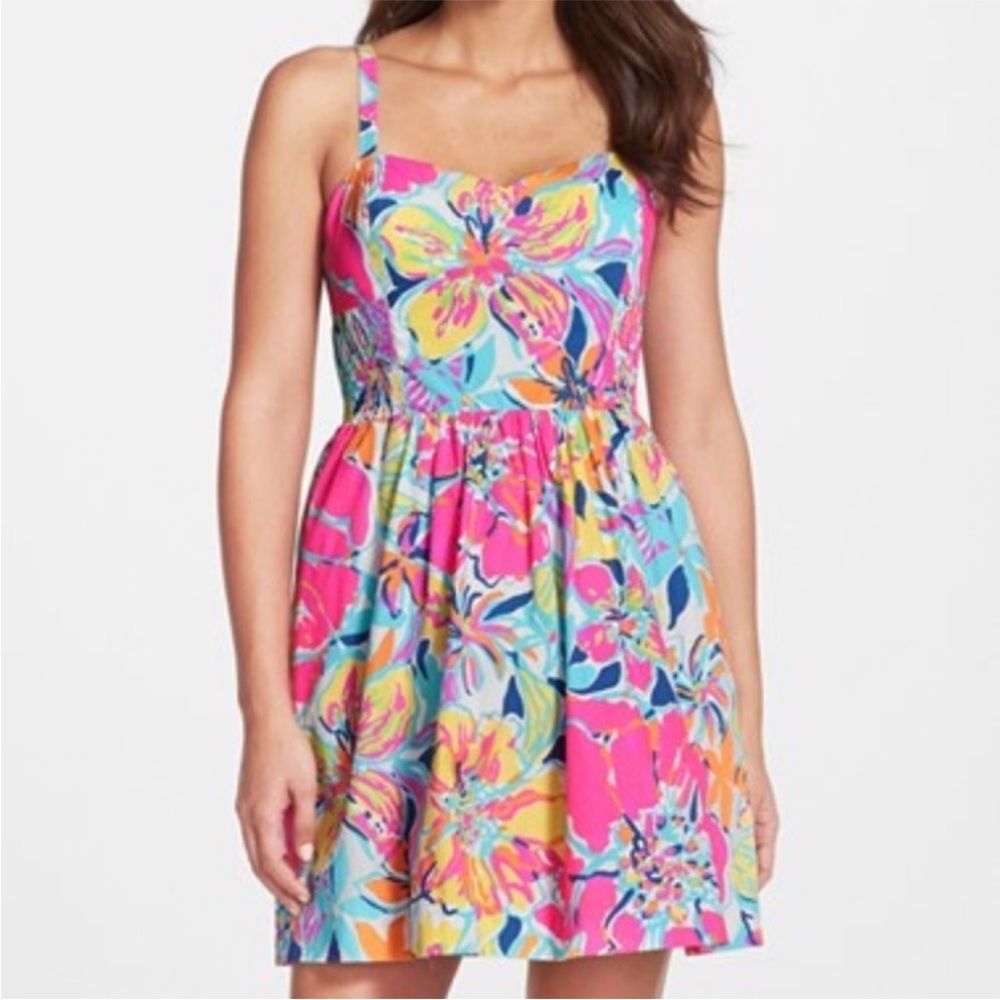 Lilly Pulitzer Christine Besame Mucho Fit & Flare Dress 0